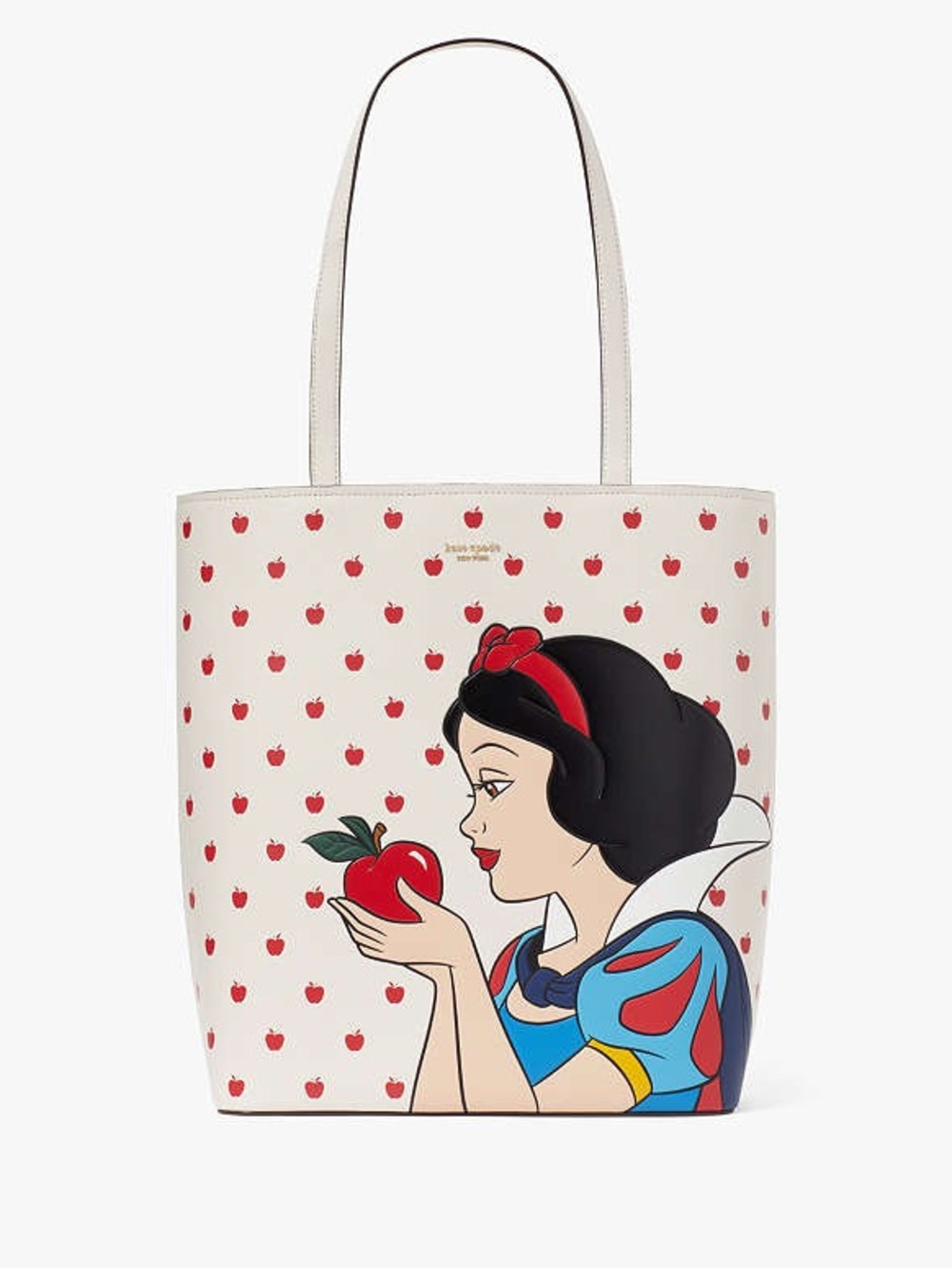 Kate Spade RARE Limited Ed Disney x Snow White Apple Tote Bag in Cream and Red